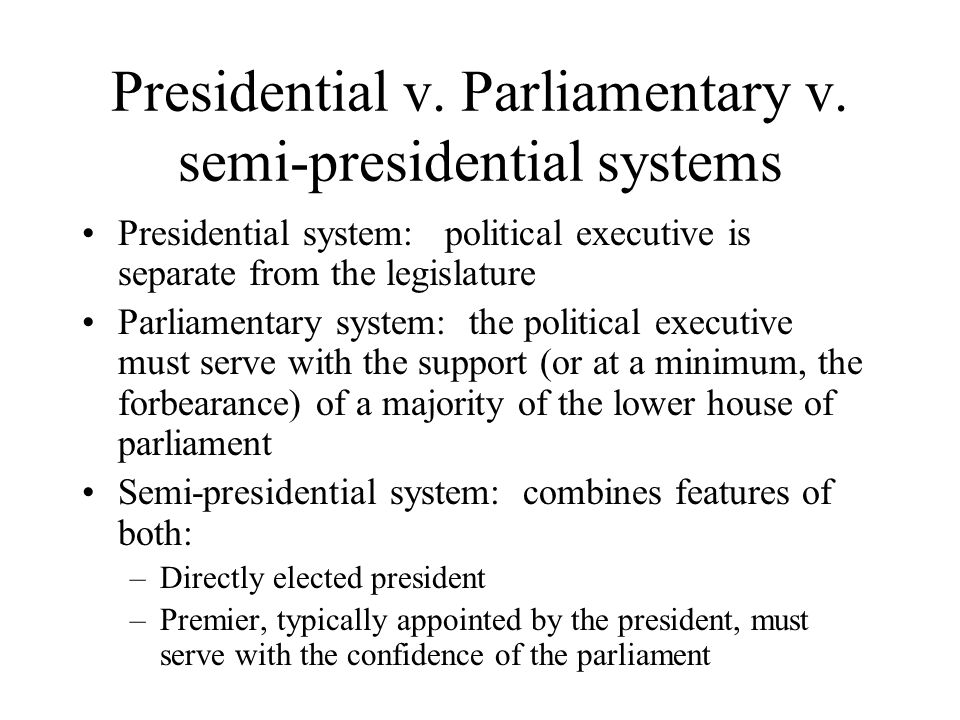 Presidential System of Government Essay